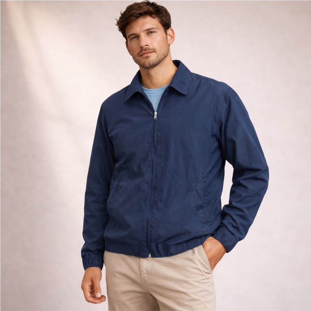 PGA Tour Collection Men’s Navy Zip Front Golf Jacket Size M